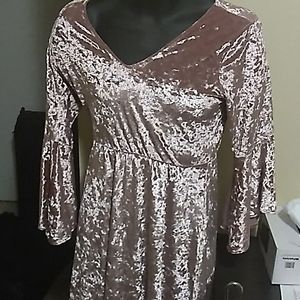 Pink velvet like dress from Angie size Medium